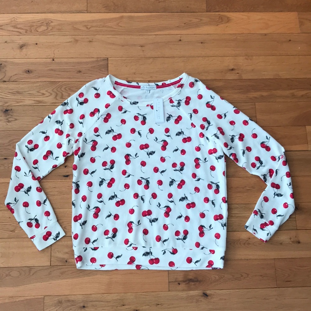 NWT PJ Salvage Cherry Print Top Small
